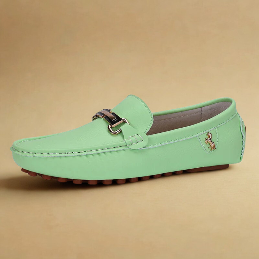 Louvelle™ | Mocassins en Cuir Doré