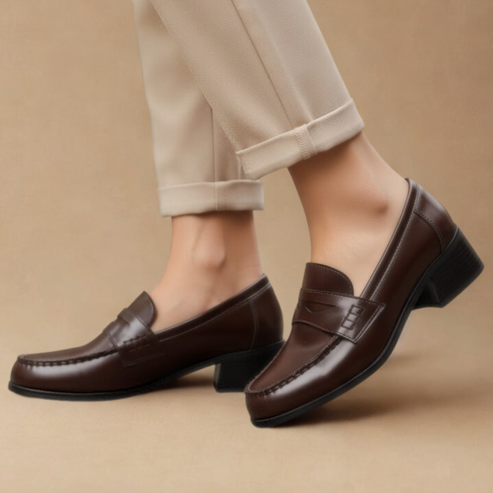 Louvelle™ | Mocassins en Cuir Véritable à Talon