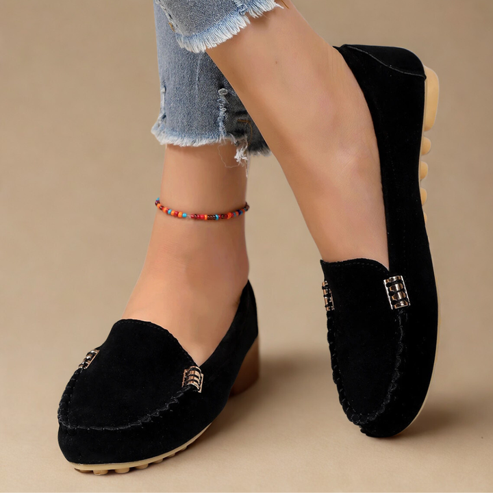 Louvelle™ | Mocassins Souples à Détail Chaîne