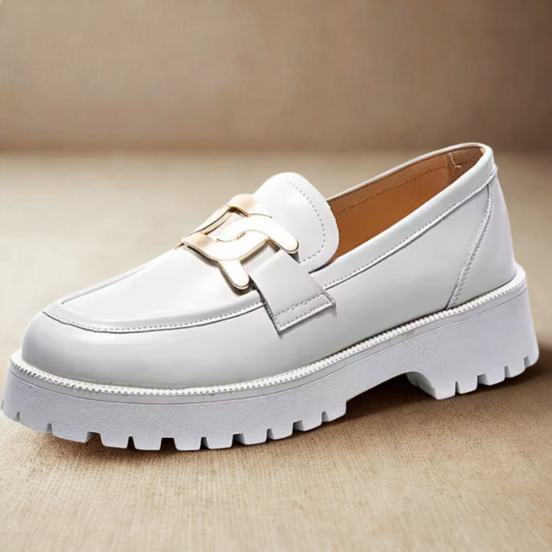 Louvelle™ | Mocassins à Chaîne Dorée