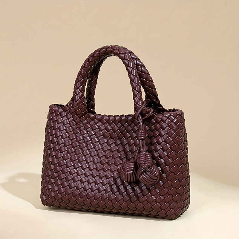 Louvelle™ | Sac Tressé en Cuir Végan avec Pochette