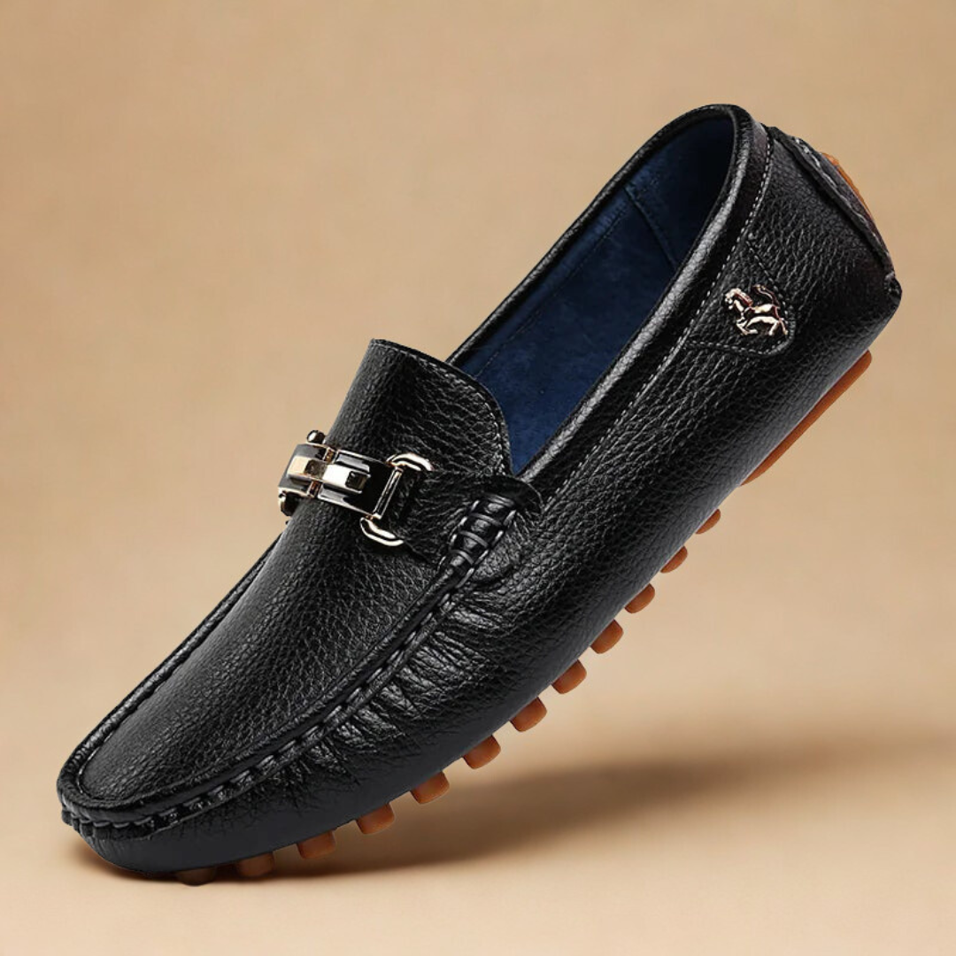 Louvelle™ | Mocassins en Cuir Doré