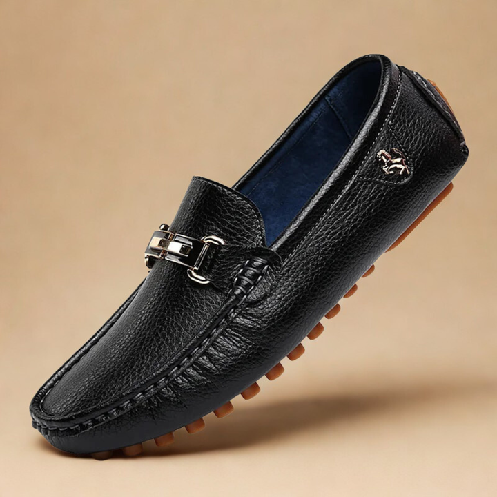 Louvelle™ | Mocassins en Cuir Doré