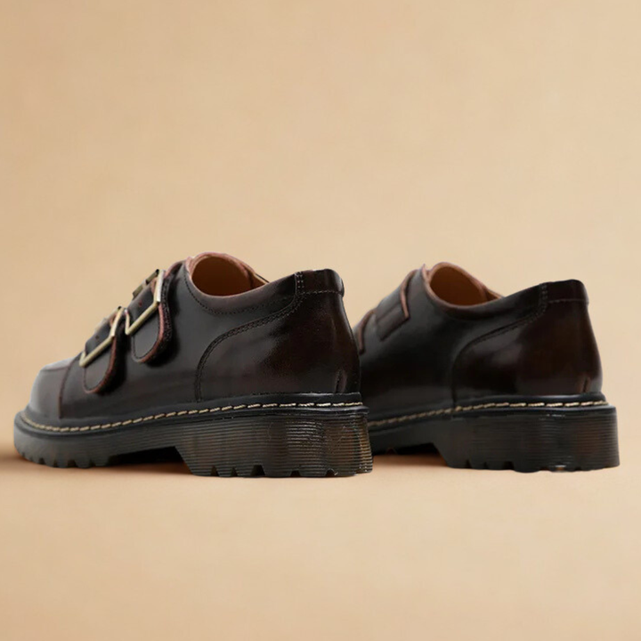 Louvelle™ | Chaussures en Cuir à Double Boucle