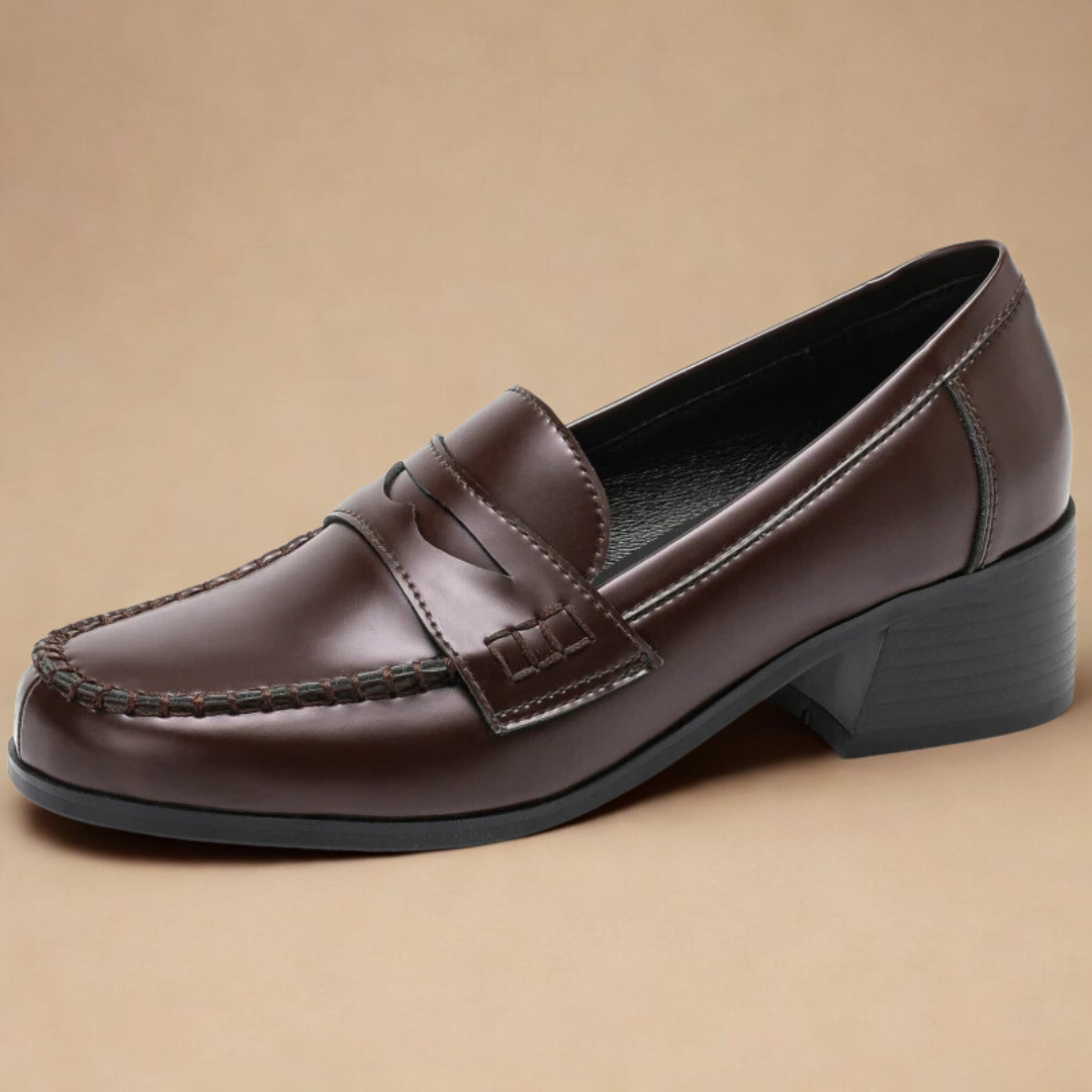 Louvelle™ | Mocassins en Cuir Véritable à Talon