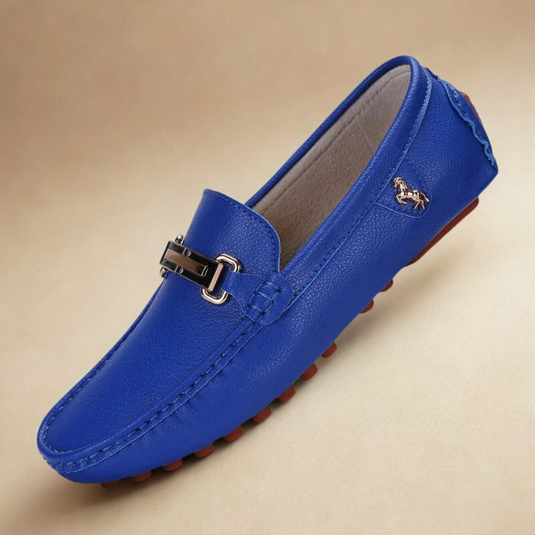 Louvelle™ | Mocassins en Cuir Doré