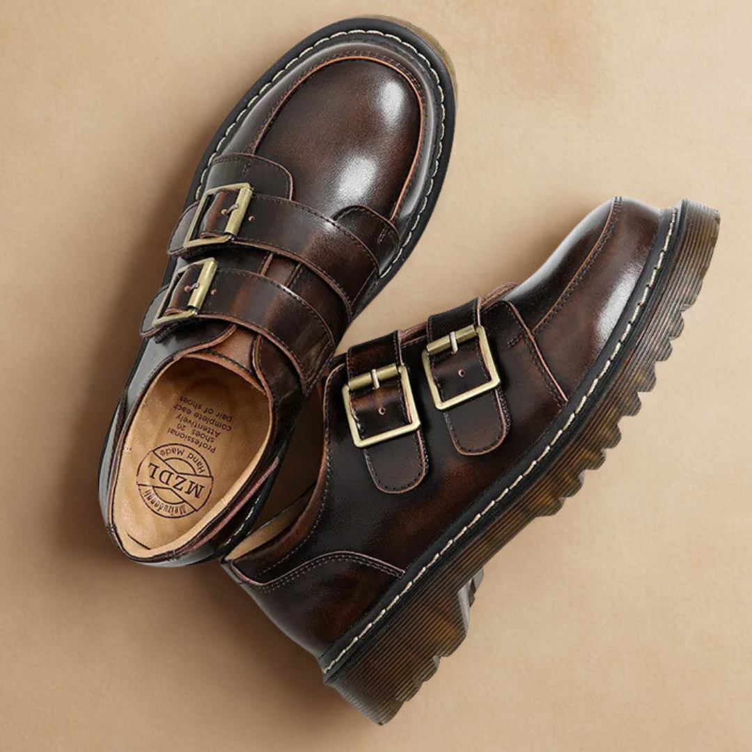 Louvelle™ | Chaussures en Cuir à Double Boucle