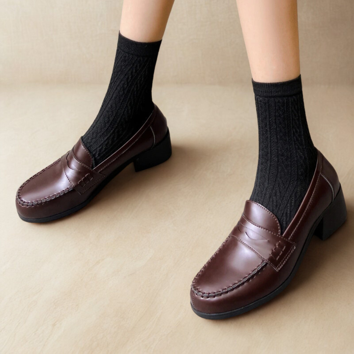 Louvelle™ | Mocassins en Cuir Véritable à Talon