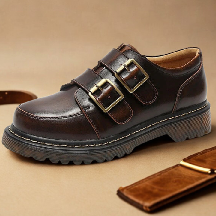 Louvelle™ | Chaussures en Cuir à Double Boucle