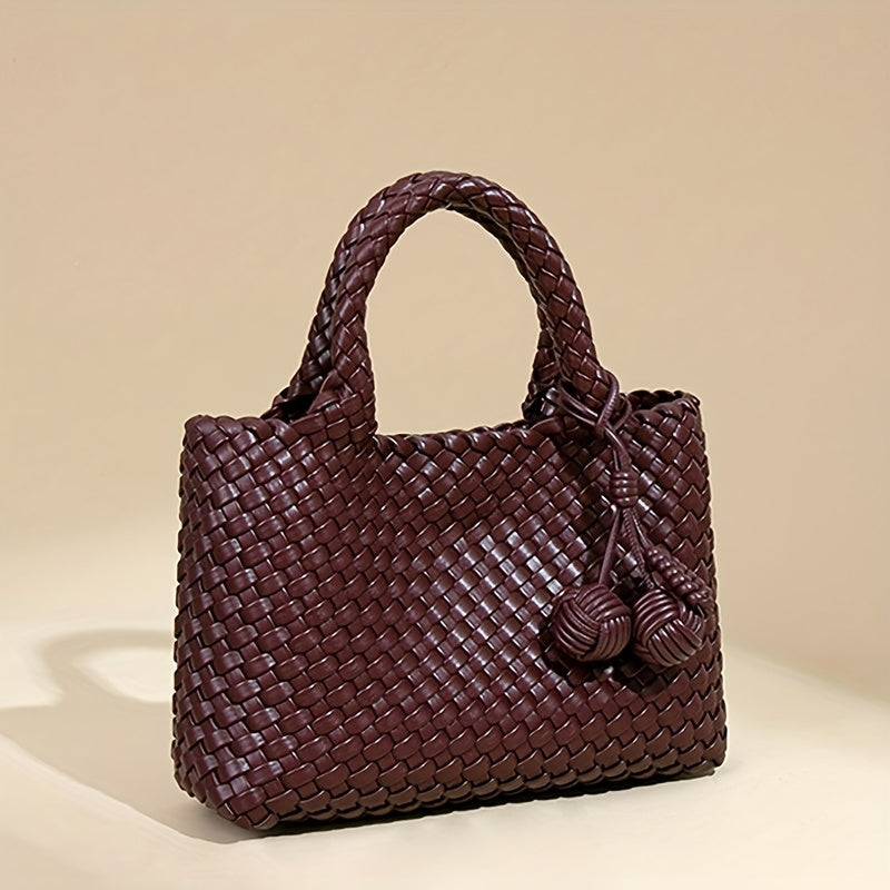 Louvelle™ | Sac Tressé en Cuir Végan avec Pochette