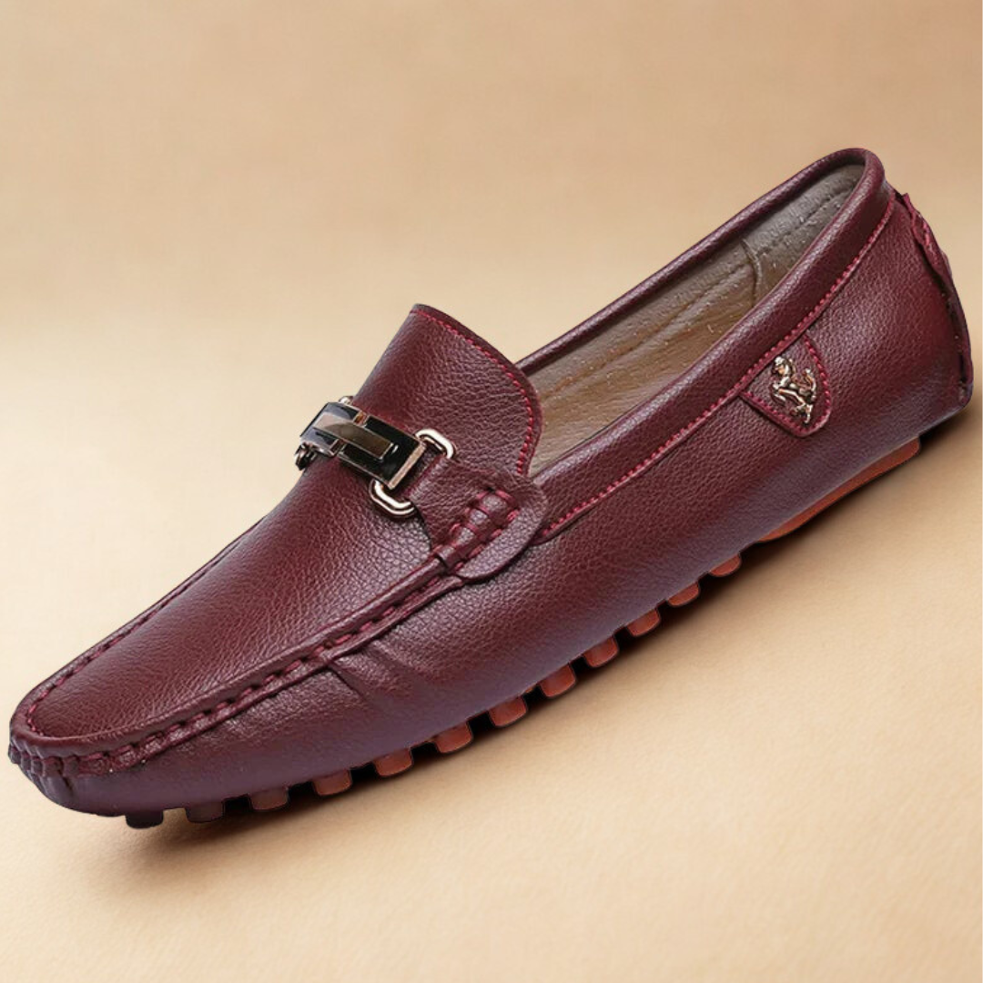 Louvelle™ | Mocassins en Cuir Doré