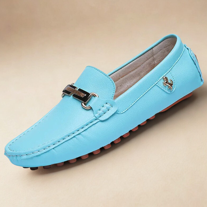 Louvelle™ | Mocassins en Cuir Doré