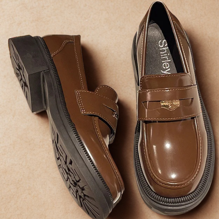 Louvelle™ | Mocassins Élégants en Cuir avec Boucle Dorée