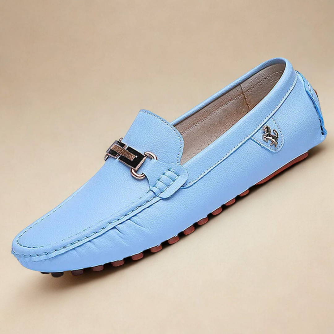 Louvelle™ | Mocassins en Cuir Doré