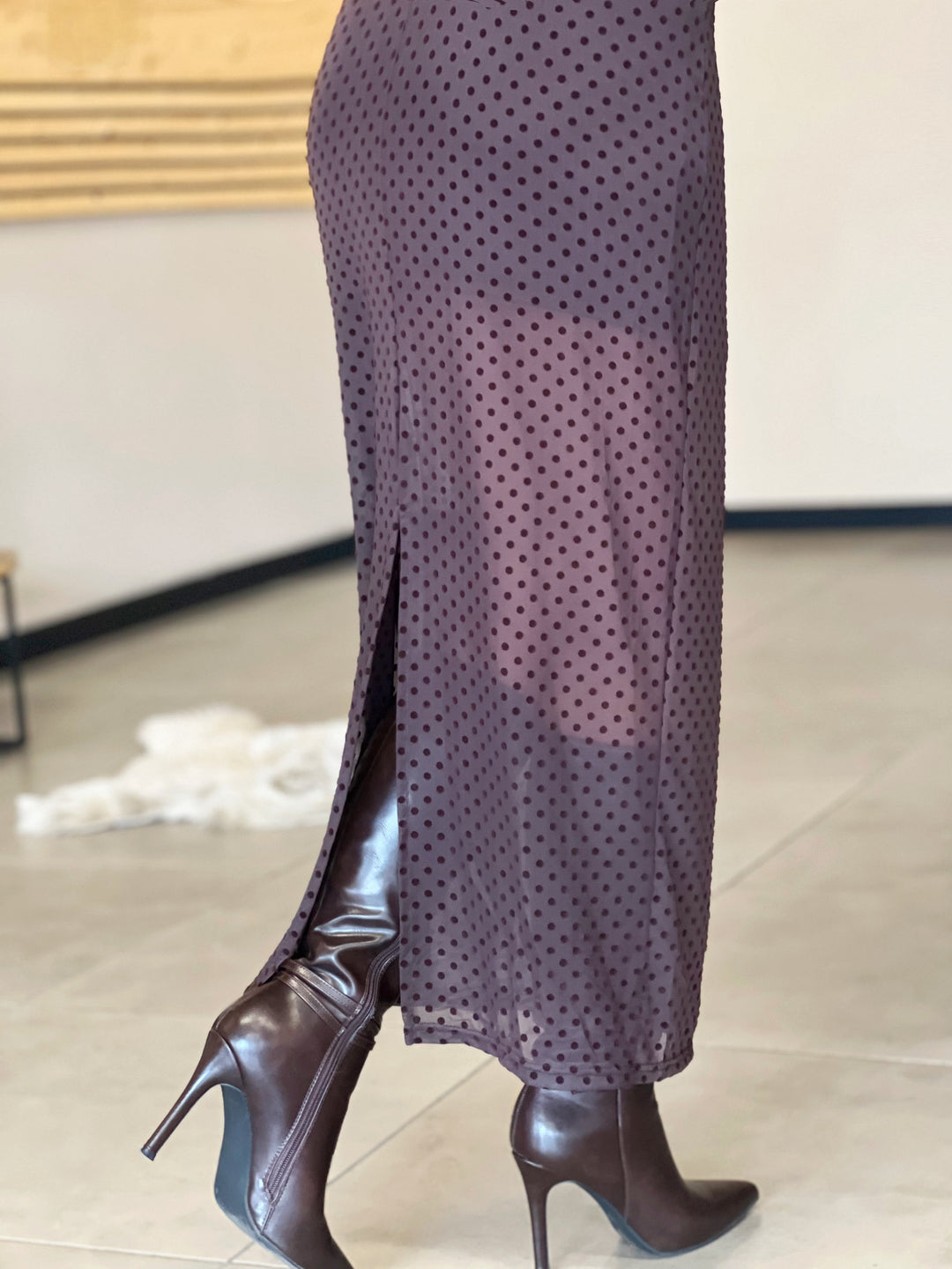 Louvelle™ | Longue Robe Sophia MARRON