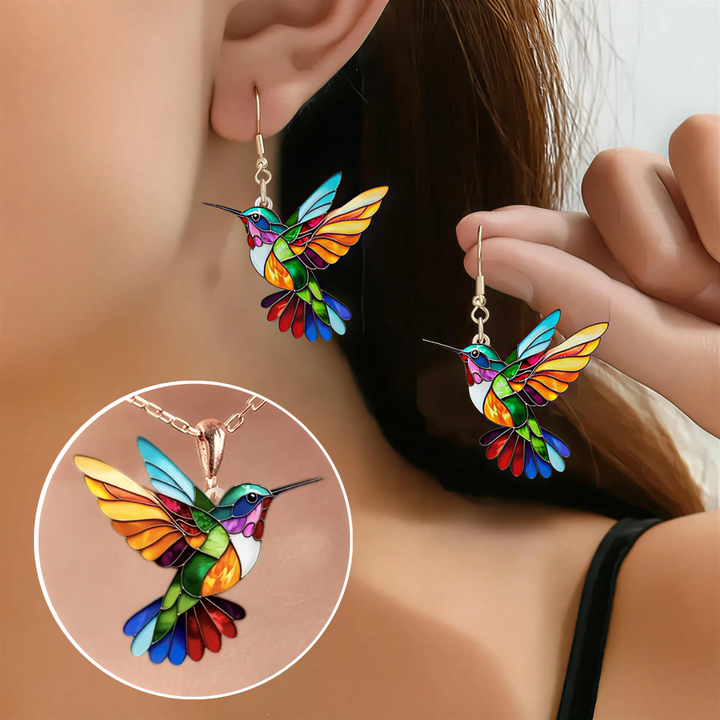 Élisa – Boucles d’Oreilles Colibri