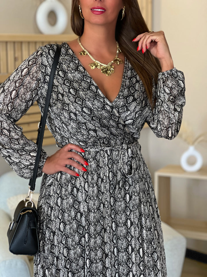 Louvelle™ | Longue Robe Jaimy PYTHON