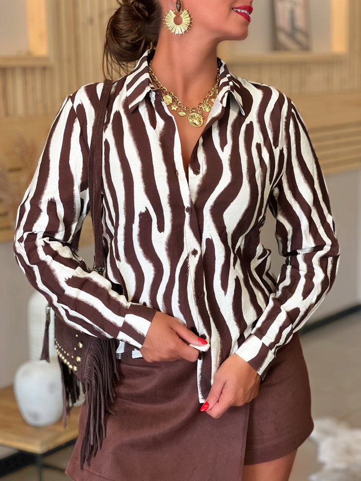 Louvelle™ | Chemise Fera MARRON