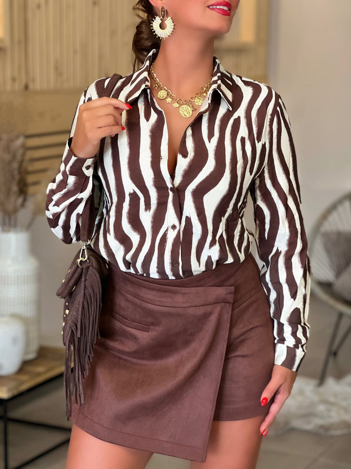 Louvelle™ | Chemise Fera MARRON