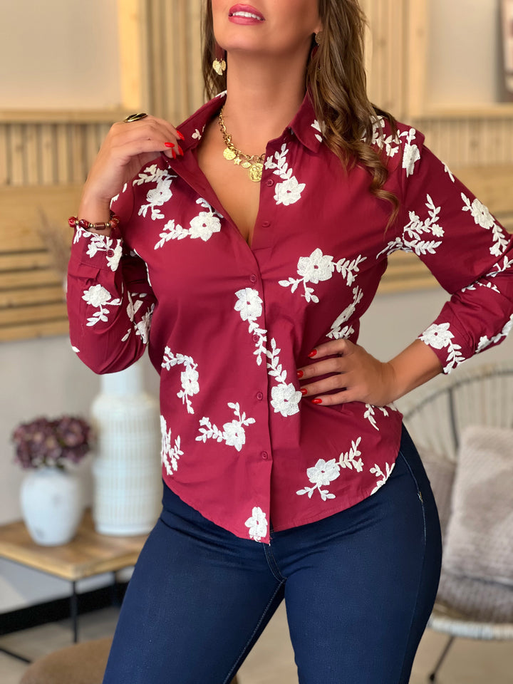 Louvelle™ | Chemise Fera BORDEAUX