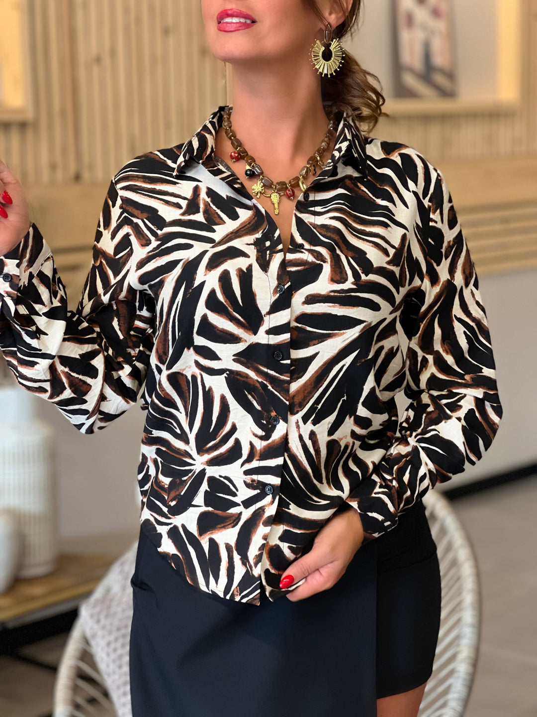 Louvelle™ | Chemise Fenna BEIGE