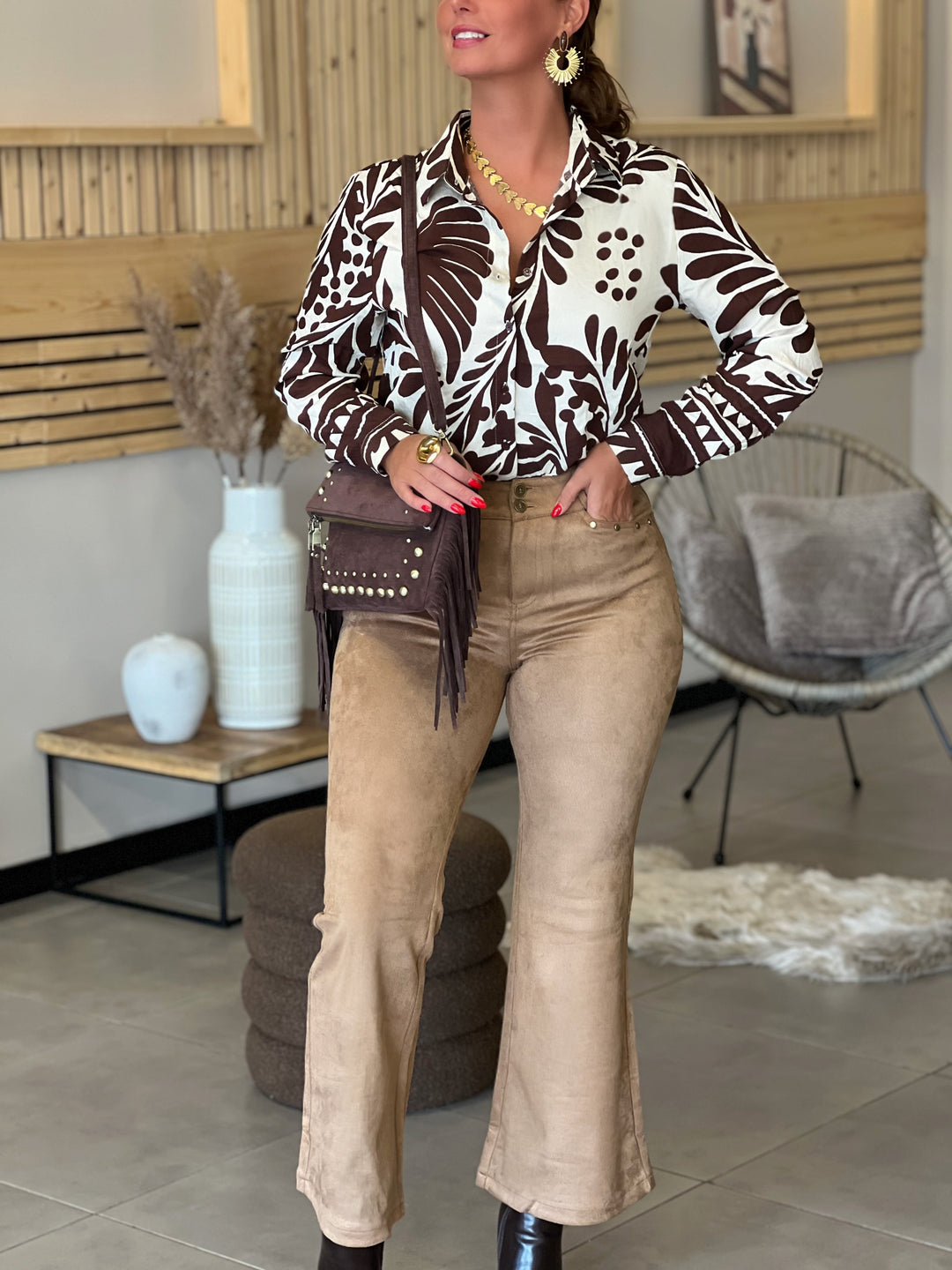 Louvelle™ | Chemise Fera BEIGE