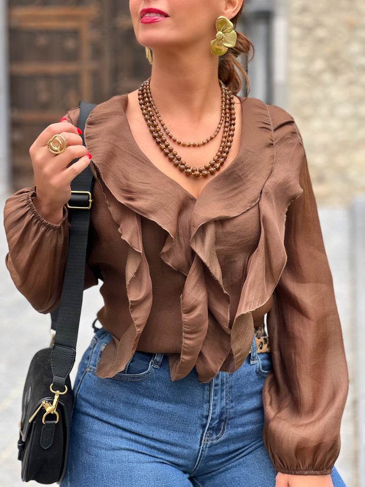 Louvelle™ | Chemise Tina MARRON