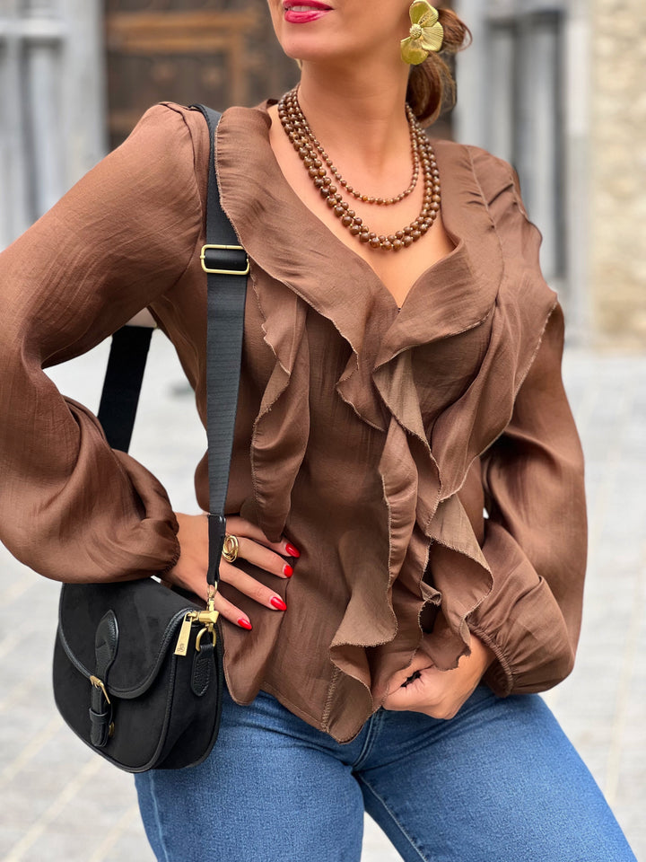 Louvelle™ | Chemise Tina MARRON