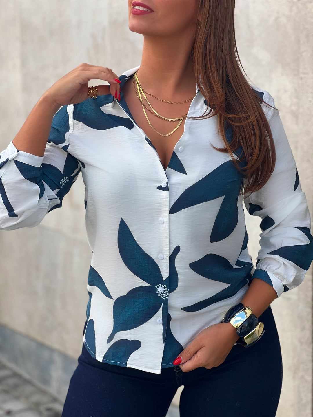 Louvelle™ | Chemise Mer BLEU