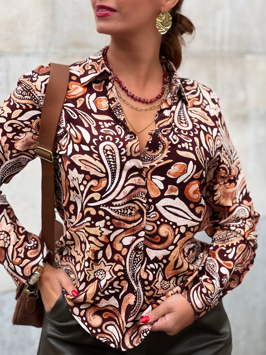 Louvelle™ | Chemise Fabienne MARRON