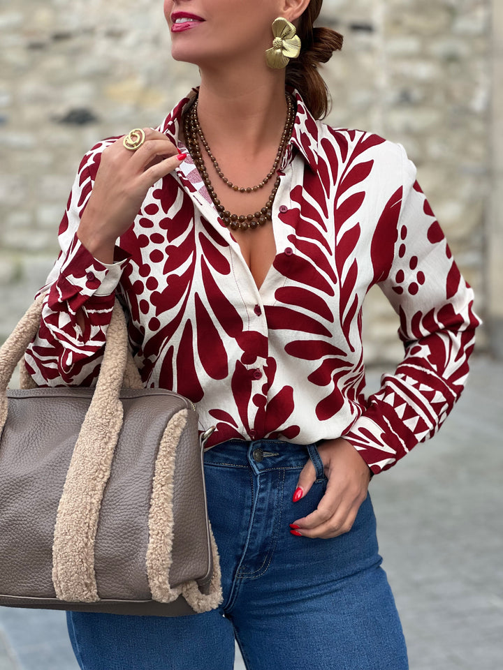 Louvelle™ | Chemise Olivia BORDEAUX