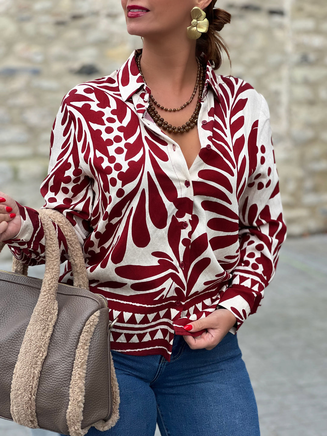 Louvelle™ | Chemise Olivia BORDEAUX