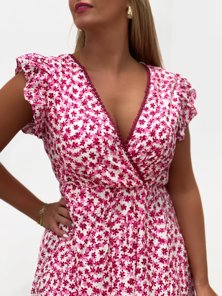 Louvelle™ | Robe Dot FUSCHIA