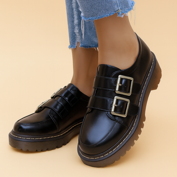 Louvelle™ | Chaussures en Cuir à Double Boucle