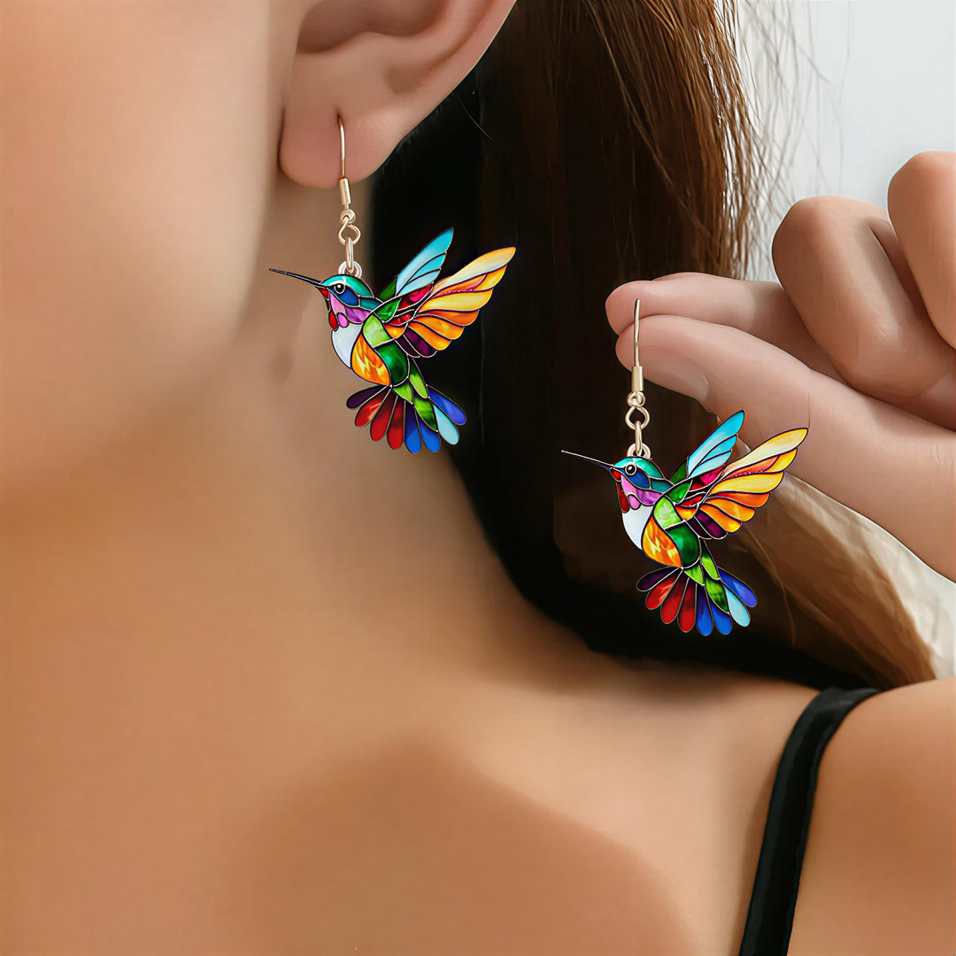 Élisa – Boucles d’Oreilles Colibri