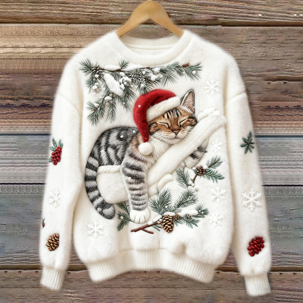 Louna | Pull Douillet au Chat Paresseux