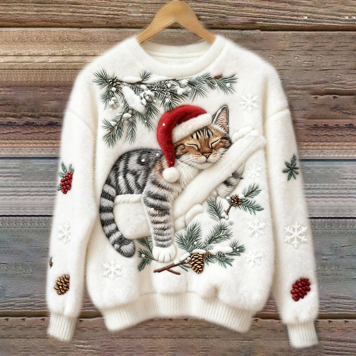 Louna | Pull Douillet au Chat Paresseux